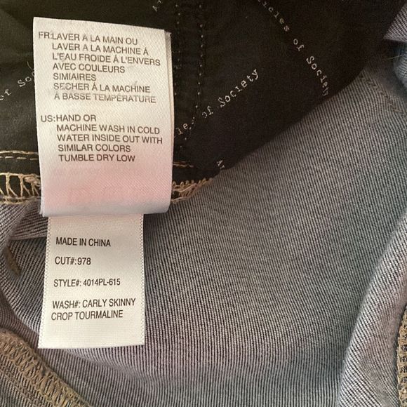 Articles Of Society Jeans Women's Carly Skinny Crop Tourmaline Size 27 R… - Picture 5 of 9